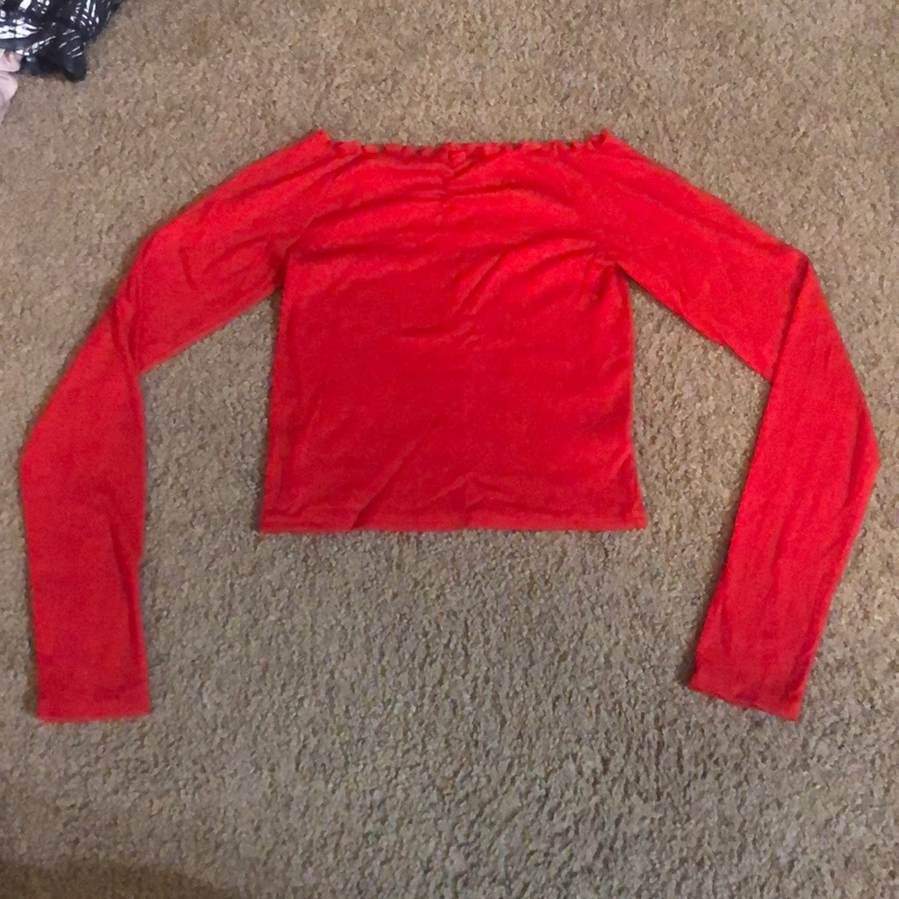 Red Off-The-Shoulder Top